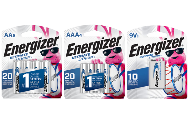 8 x AA (L91) & 4 x AAA (L92) & 9 Volt Energizer Ultimate Lithium Batteries