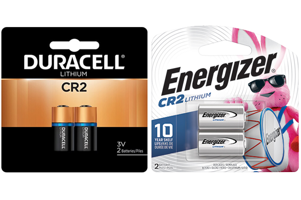 2 x Duracell & 2 x Energizer CR2 3 Volt Lithium Battery Combo (DLCR2, ELCR2)