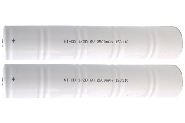 2 x 6 Volt NiCd Batteries (2600 mAh) for Streamlight (SL20, SL20S, SL20X) & Maglite Flashlights
