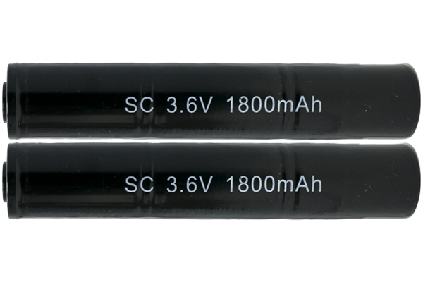 2 x 3.6 Volt NiCd Battery Sticks (1800 mAh) for Flashlights (Streamlight Stinger HP, XT, PolyStinger)