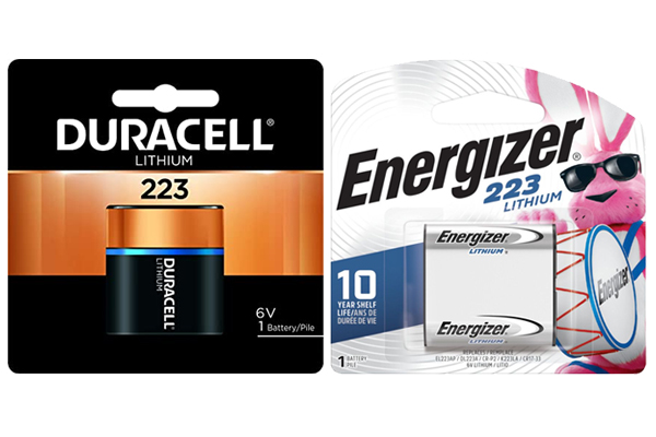 1 x Energizer + 1 x Duracell CRP2/223 Photo Lithium Batteries (2 Total)