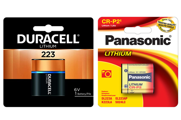 1 x Duracell + 1 x Panasonic CRP2/223 Photo Lithium Batteries (2 Total)
