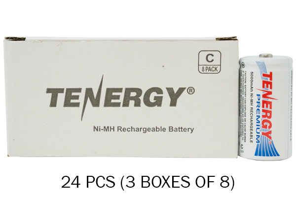 24 x C Tenergy Premium NiMH Batteries (5000 mAh)
