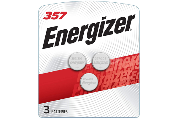 3 x 357 Energizer Silver Oxide Button Batteries (LR44/A76) (1 Card of 3)