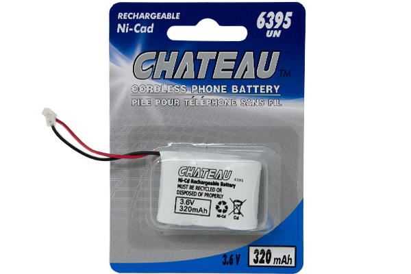 2 x 3.6 Volt NiCd 320 mAh Cordless Phone Batteries (6395 UN)