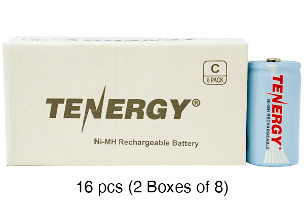 16 x C Tenergy NiMH Batteries (5000 mAh)