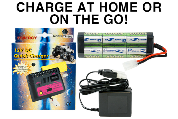 7.2 Volt NiMH Battery Pack (4200 mAh) + Wall Charger + Car Charger