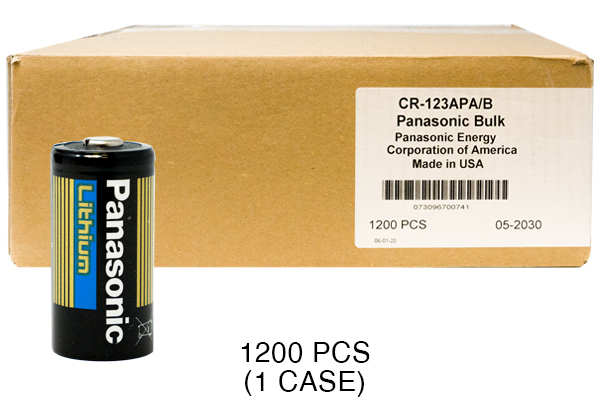 1200 x Panasonic CR123A 3 Volt Lithium Batteries (CR17345)