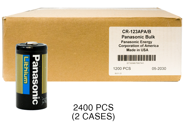 2400 x Panasonic CR123A 3 Volt Lithium Batteries (CR17345)