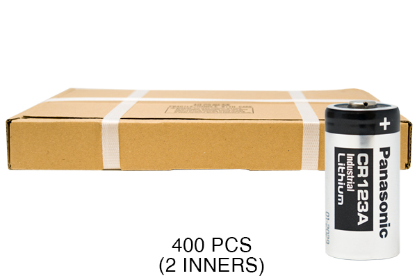 400 x Panasonic Industrial CR123A 3 Volt Lithium Batteries (CR17345)