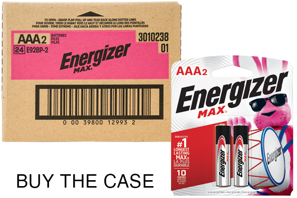 Case of AAA Energizer MAX E92BP-2 Alkaline Batteries (24 Cards of 2)