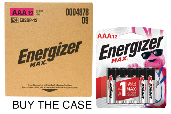 Case of AAA Energizer MAX E92BP12 Alkaline Batteries (24 Cards of 12)