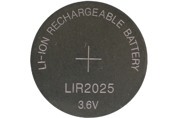 LIR2025 3.6 Volt Lithium Ion Button Battery