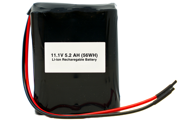 11.1 Volt Lithium Ion Battery Pack (5200 mAh) with Protection IC