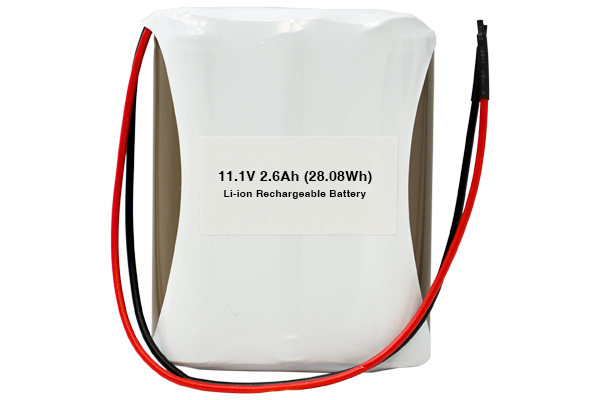 11.1 Volt Lithium Ion Battery Pack (2600 mAh) with Protection IC