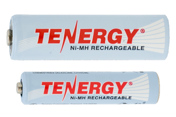 2 x AAA (1000 mAh) + 2 x AA (2500 mAh) Tenergy NiMH Rechargeable Batteries