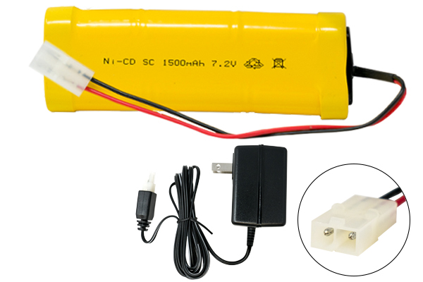 7.2 Volt NiCd Battery Pack (1500 mAh) + Wall Charger