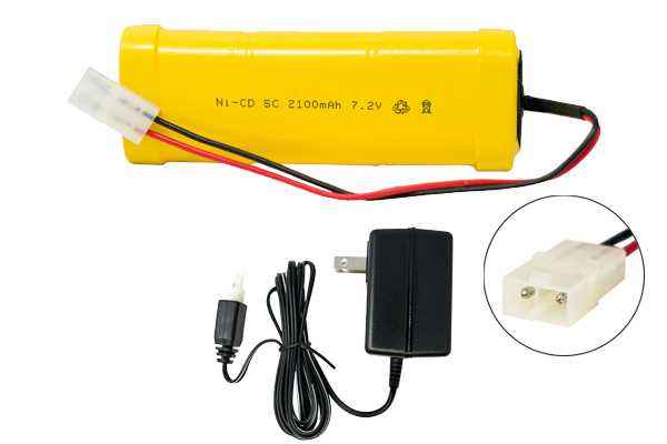 7.2 Volt NiCd Battery Pack (2100 mAh) + Wall Charger