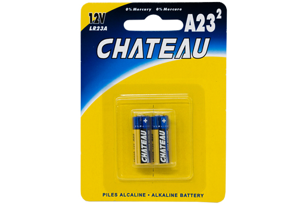Chateau A23 12 Volt Alkaline Batteries (2 Card)