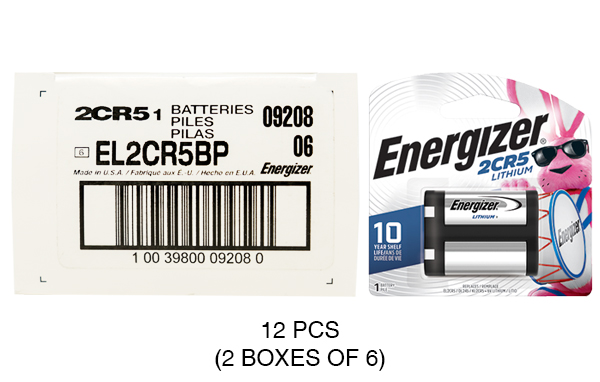 12 x Energizer 2CR5 6 Volt Lithium Batteries (EL2CR5)