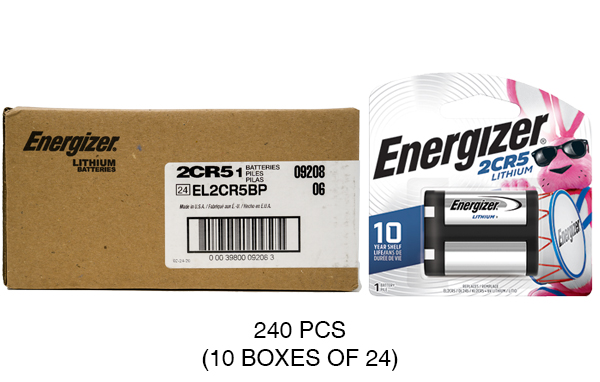 240 x Energizer 2CR5 6 Volt Lithium Batteries (EL2CR5)
