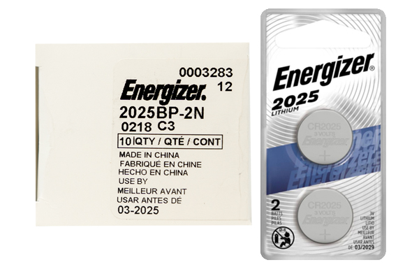 20 x CR2025 Energizer 3 Volt Lithium Coin Cell Batteries (10 Cards of 2)
