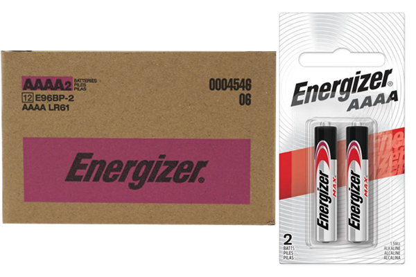 24 x AAAA Energizer Alkaline Battery (E96) (12 Cards of 2)