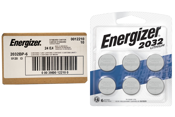 144 x CR2032 Energizer 3 Volt Lithium Coin Cell Batteries (24 Cards of 6)