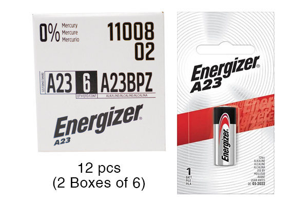 12 x Energizer A23 12 Volt Alkaline Battery (On a Card)