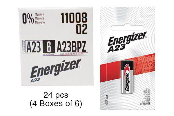 24 x Energizer A23 12 Volt Alkaline Battery (On a Card)
