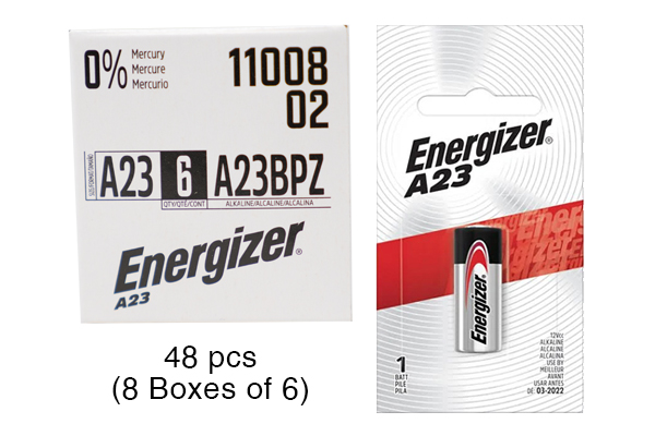 48 x Energizer A23 12 Volt Alkaline Battery (On a Card)