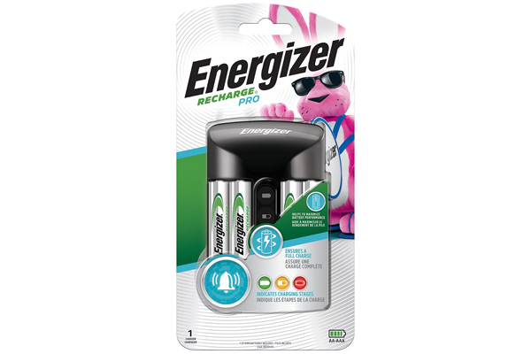 Energizer Recharge Pro Battery Charger + 4 AA Energizer NiMH Batteries