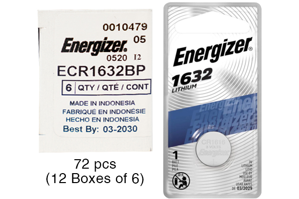 72 x CR1632 Energizer 3 Volt Lithium Coin Cell Battery (On Card)