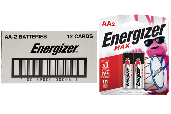 24 x AA Energizer MAX E91BP-2 Alkaline Batteries (12 Cards of 2)