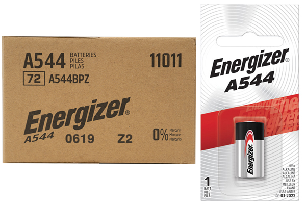 72 x A544 Energizer 6 Volt Alkaline Batteries (4lr44)