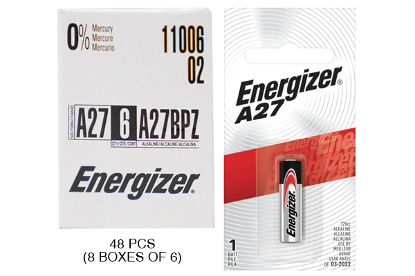 48 x Energizer A27 12 Volt Alkaline Batteries (27A)