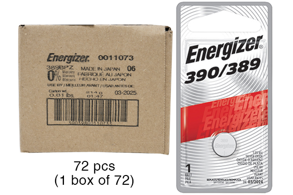 72 x 389 / SR1130SW Energizer Silver Oxide Button Batteries (On a Card)