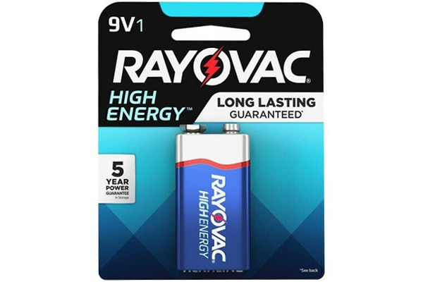 9 Volt Rayovac High Energy Battery (Carded)