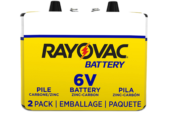 2-Pack Rayovac 944 6 Volt Spring Top Zinc Carbon Lantern Battery