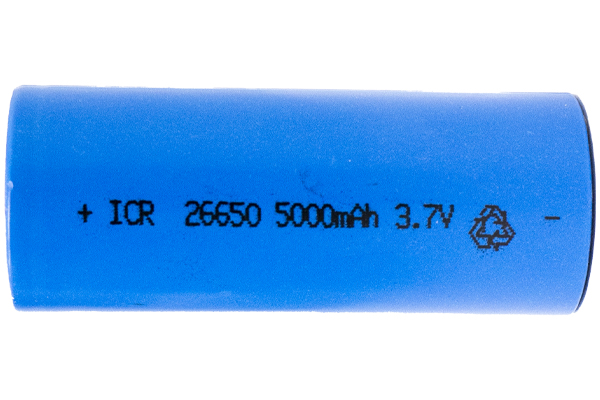 3.7 Volt 26650 Li-Ion Battery (5000 mAh)