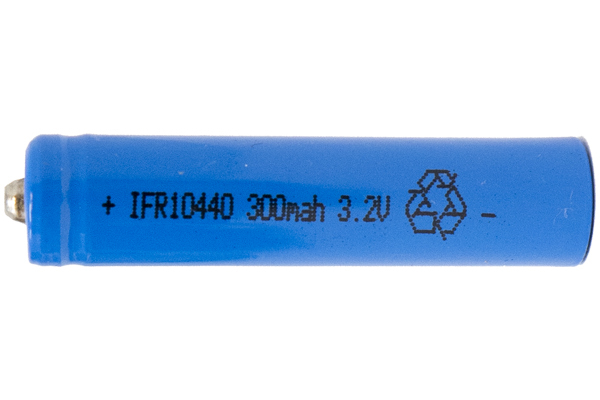 3.2 Volt LiFePO4 10440 (AAA) Button Top Battery (300 mAh)
