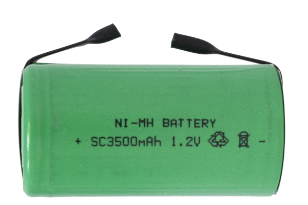 Sub C NiMH Battery with Tabs (3500 mAh)