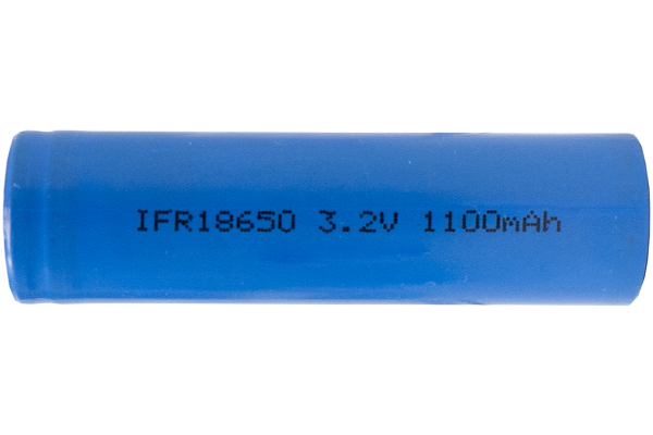 3.2 Volt 18650 Flat Top LiFePO4 Battery (1100 mAh)