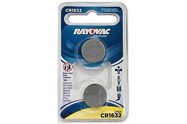 CR1632 Rayovac 3 Volt Lithium Coin Cell Battery (2 on a Card)