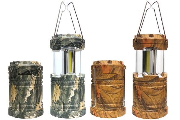 2 x Super Bright Pop Up Camping Light (1 x Camo Green 1 x Camo Brown)