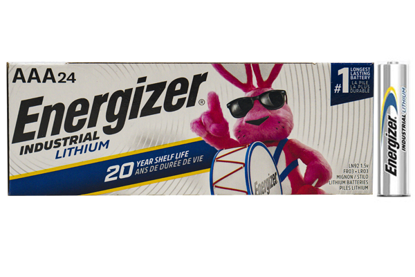 24 x AAA Energizer Industrial Lithium (LN92 / L92) Batteries