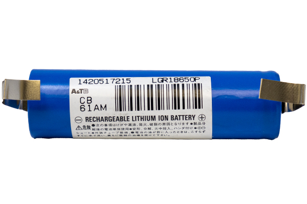 18650 Toshiba 3.6 Volt Lithium Ion Battery w/tabs (1650 mAh)