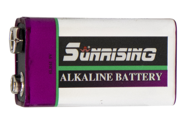 9 Volt Sunrising Alkaline Battery