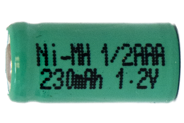 1/2 AAA NiMH 1.2 Volt Flat Top Battery (230 mAh)