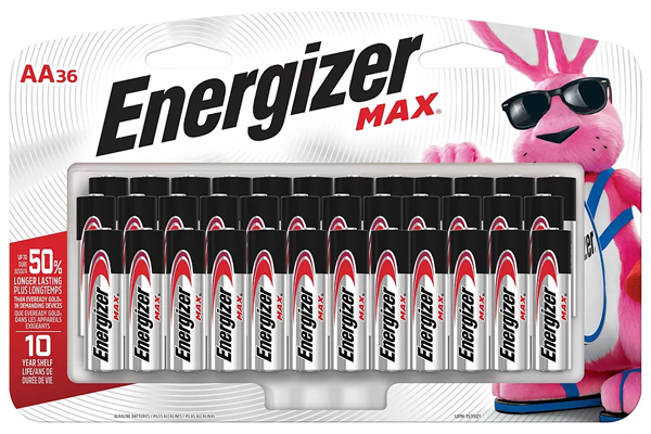 AA Energizer MAX E91BP-36 Alkaline Batteries (36 Card)